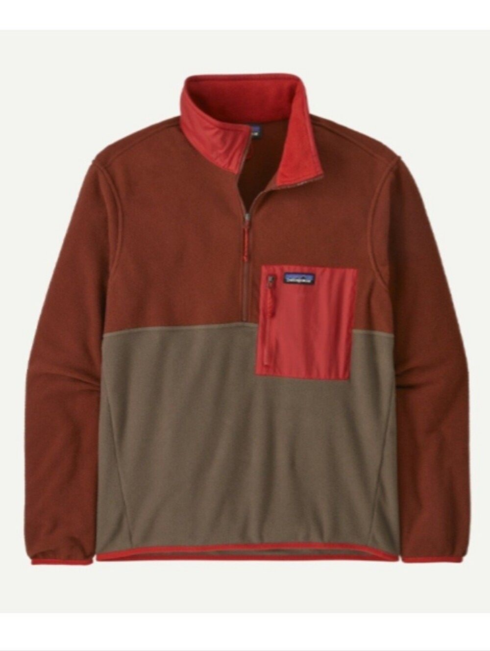Patagonia Men's Microdini Half Zip Fleece Pullover Jacket Marlowe Brown XXL NEW